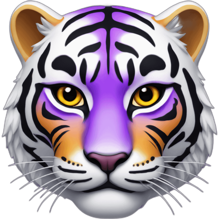 ultraviolet tiger Japanese mask emoji