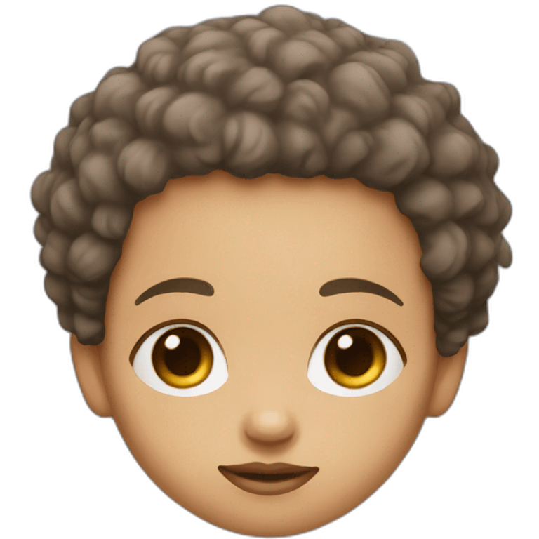 Light skin afro Orangehair squat emoji