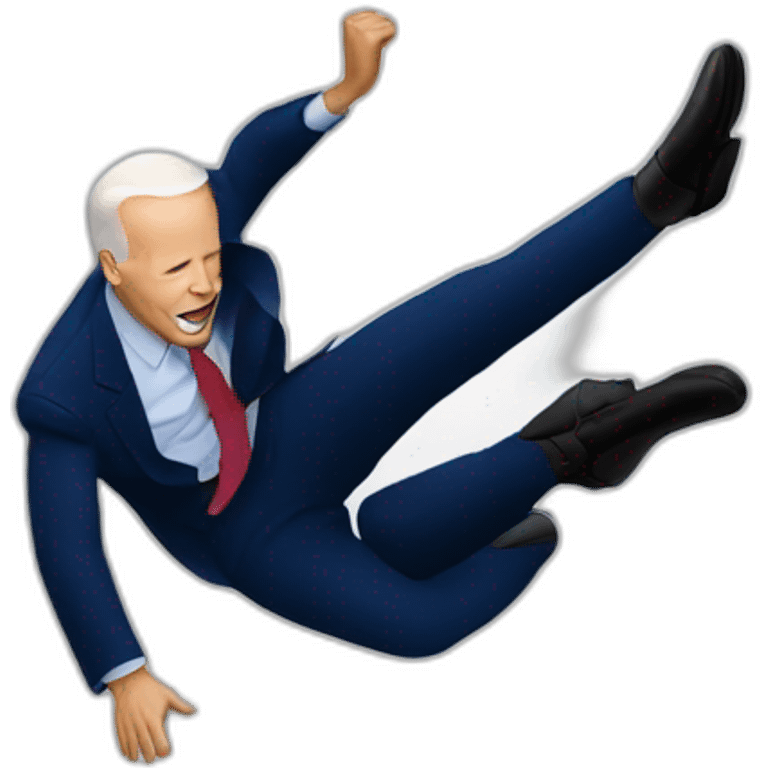 Biden falling emoji