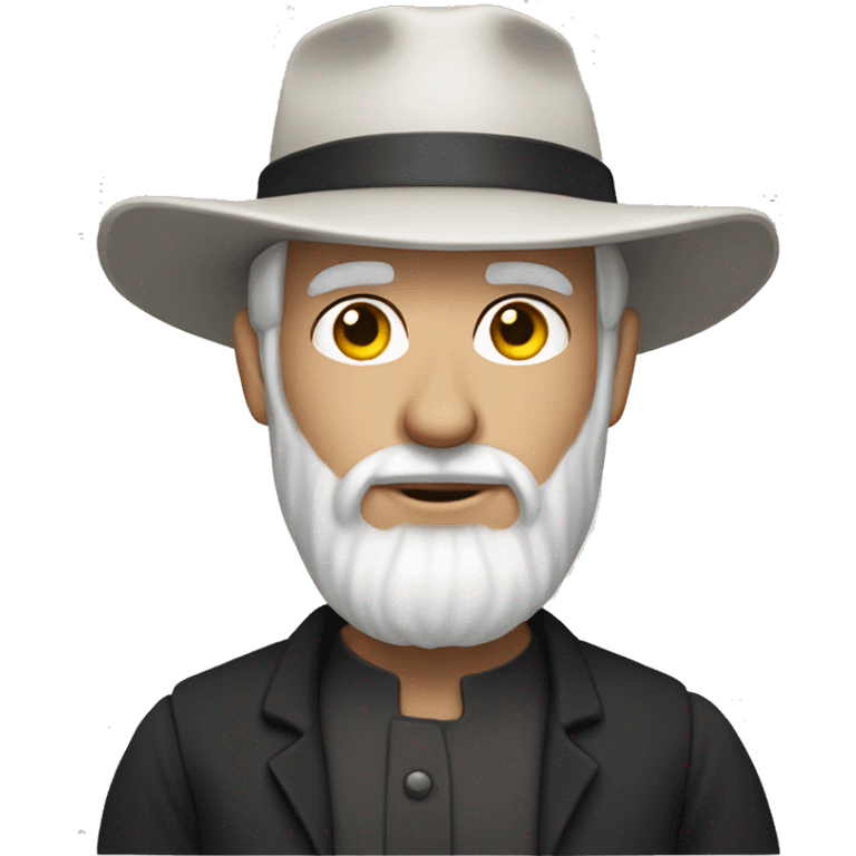 white skin amish man emoji