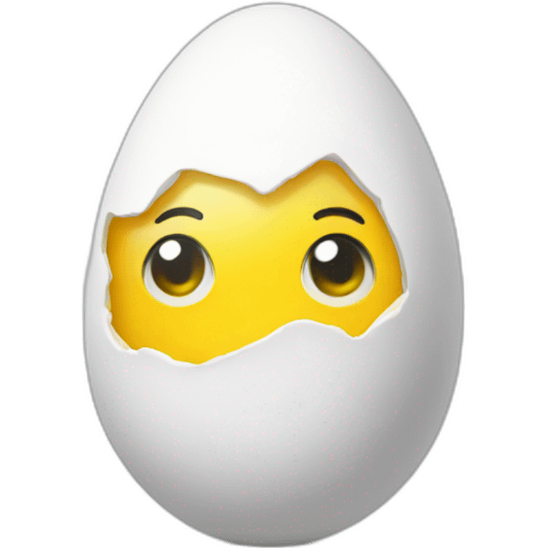 white egg with a yellow tee-shirt emoji