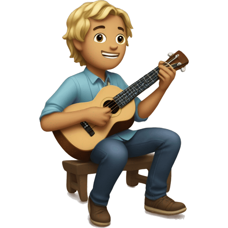 Ruel the singer playing the ukulele emoji