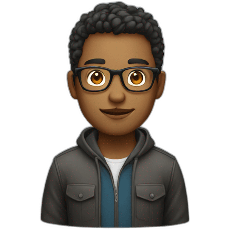 a 29 years old developer wearing glasses emoji