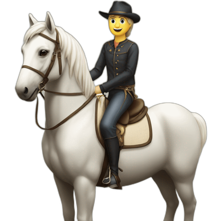 chat sur cheval emoji