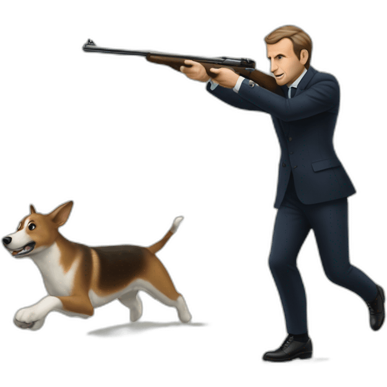 Emanuel Macron hunting emoji