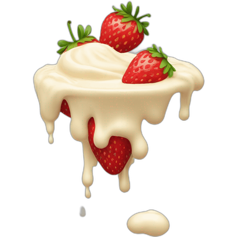 strawberry falling in cream emoji