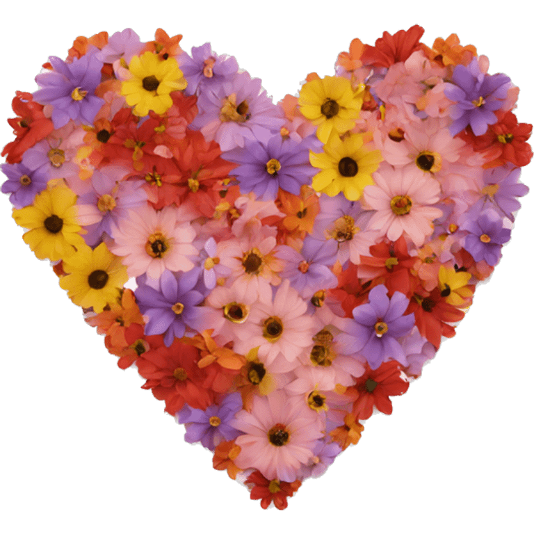 A heart made out of flowers  emoji