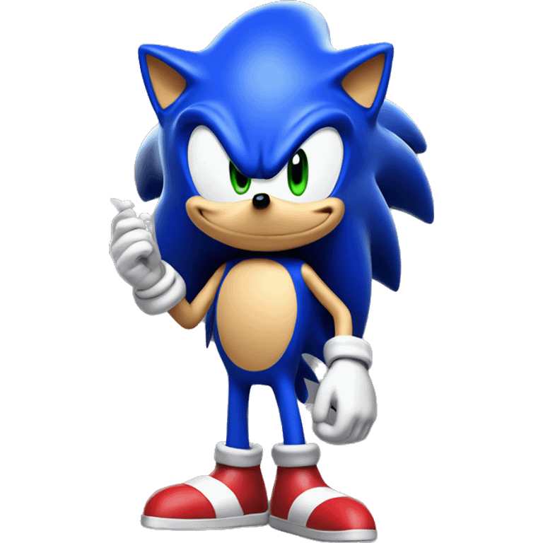 Sonic the hedghehog with smoke emoji