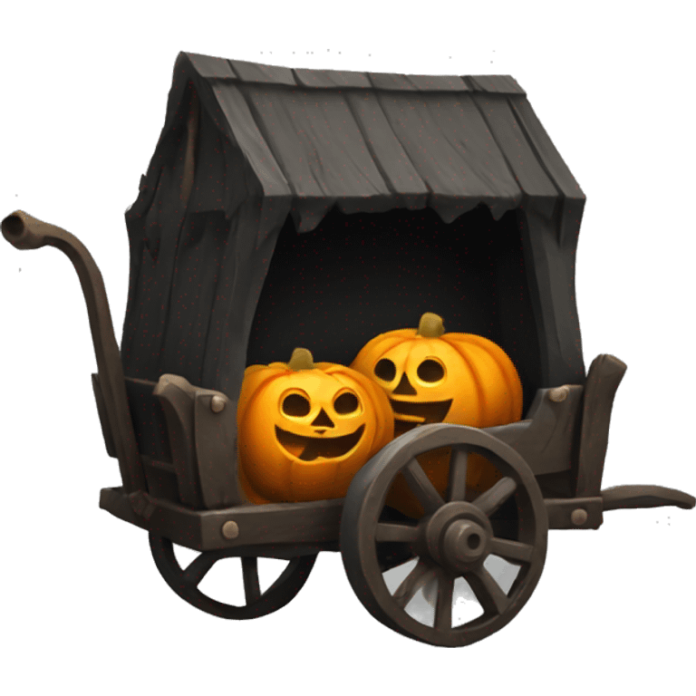 evil pumpkin cart emoji