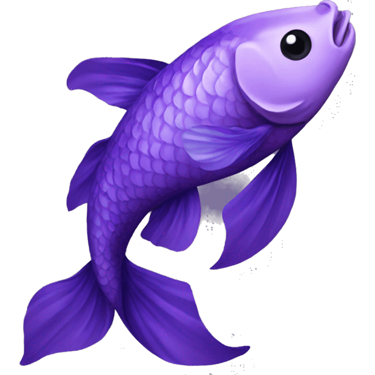 Dark purple koi emoji