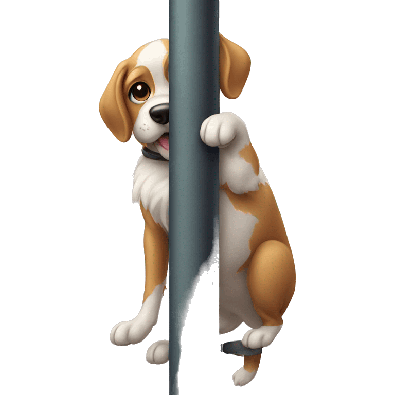 Dog on pole emoji