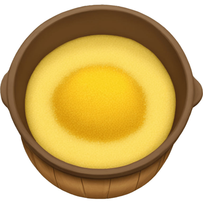 Mămăliga, a traditional Romanian dish made from cornmeal emoji