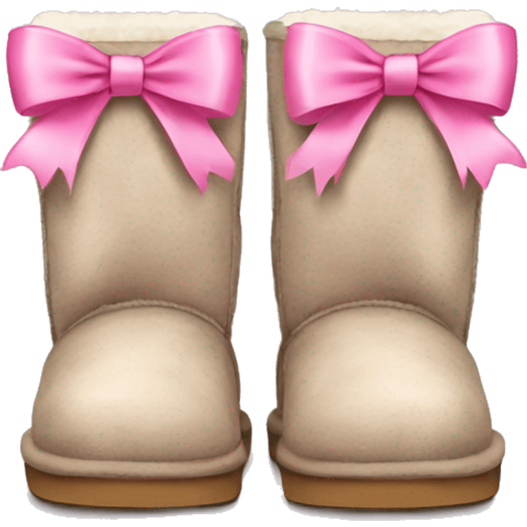 Uggs with pink bows emoji