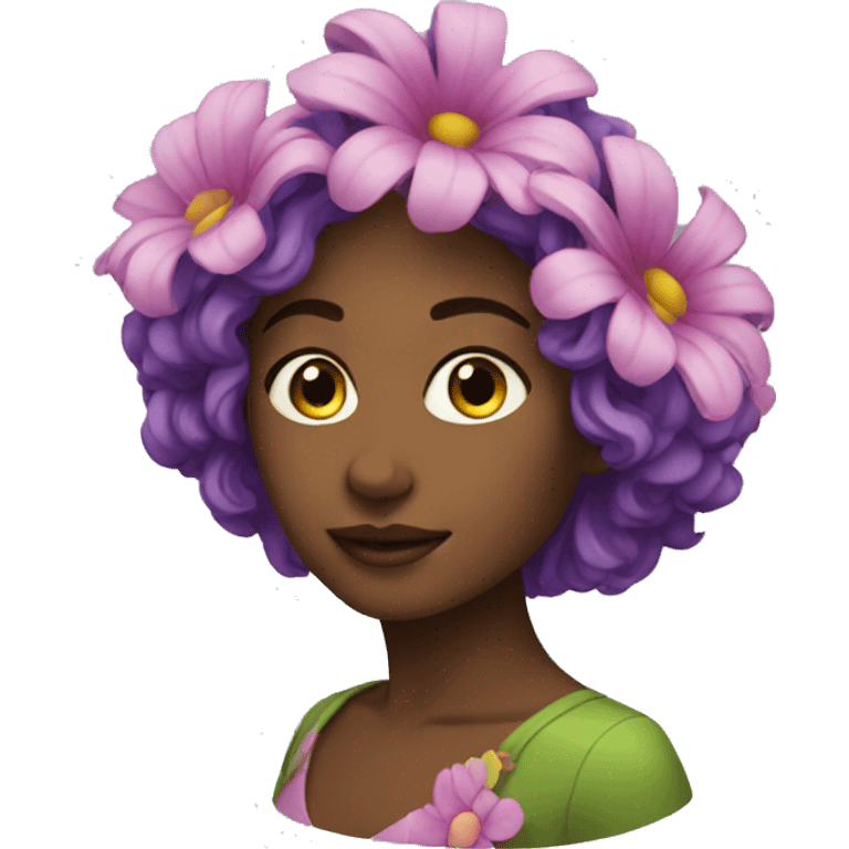 Femme fleur  emoji