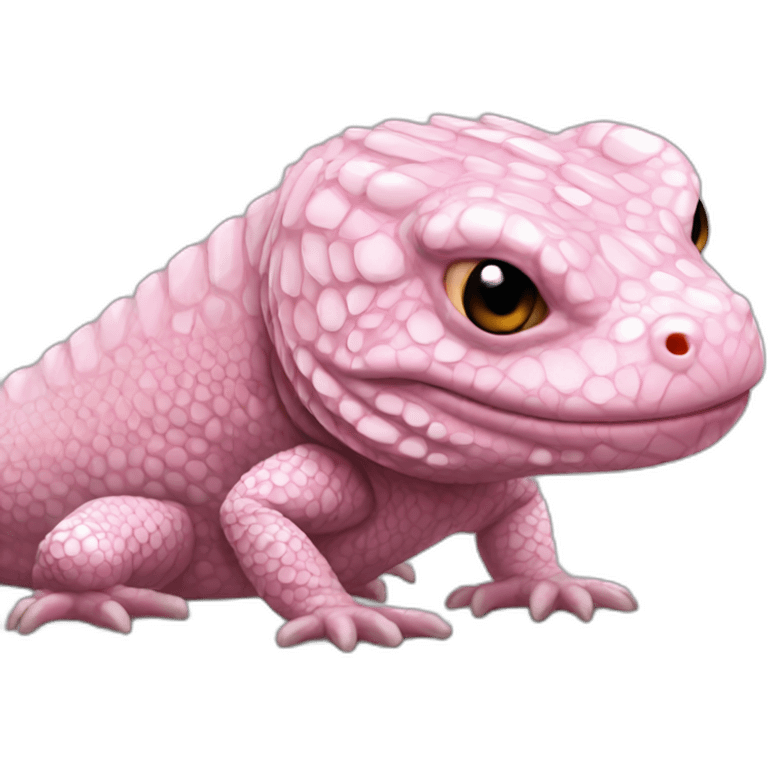 fat pink tegu lizard emoji