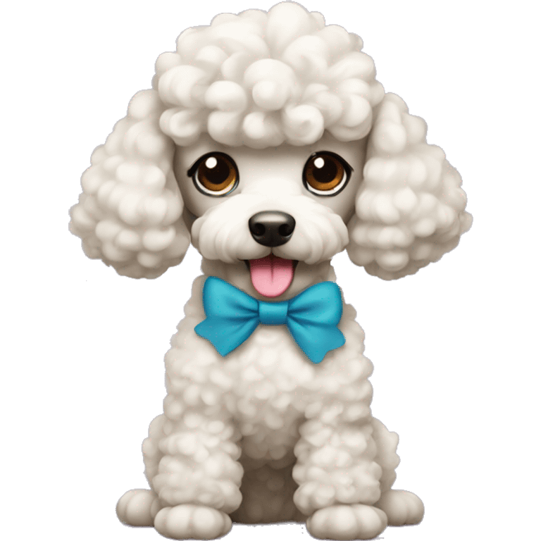 Poodle with bow emoji