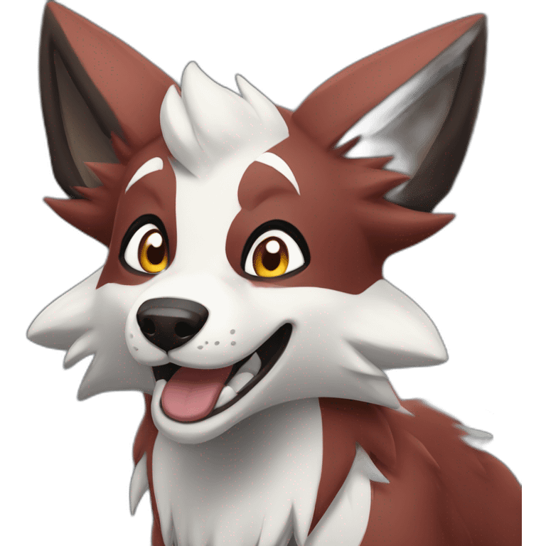 midnight lycanroc smilling emoji