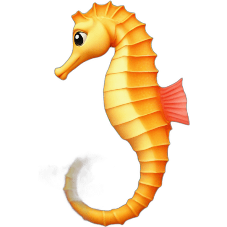 Seahorse with corals emoji