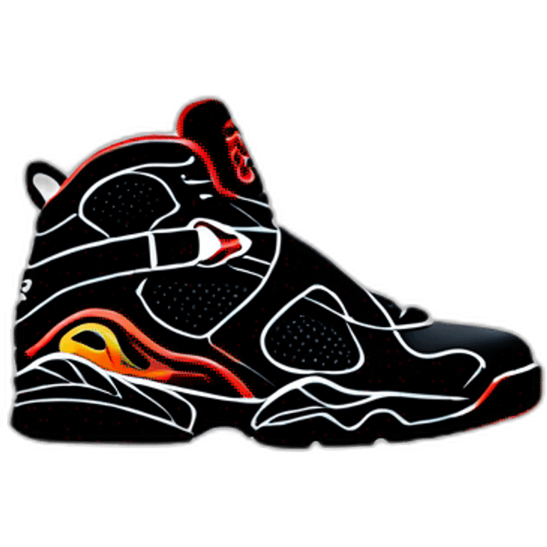 Nike Jordan 8 noire emoji