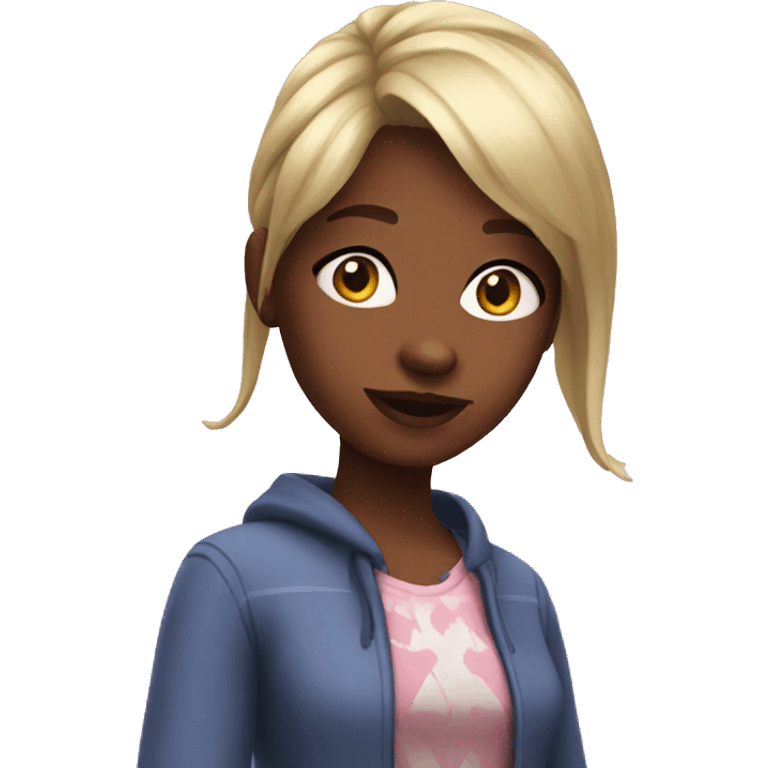 Girl playing Sims emoji