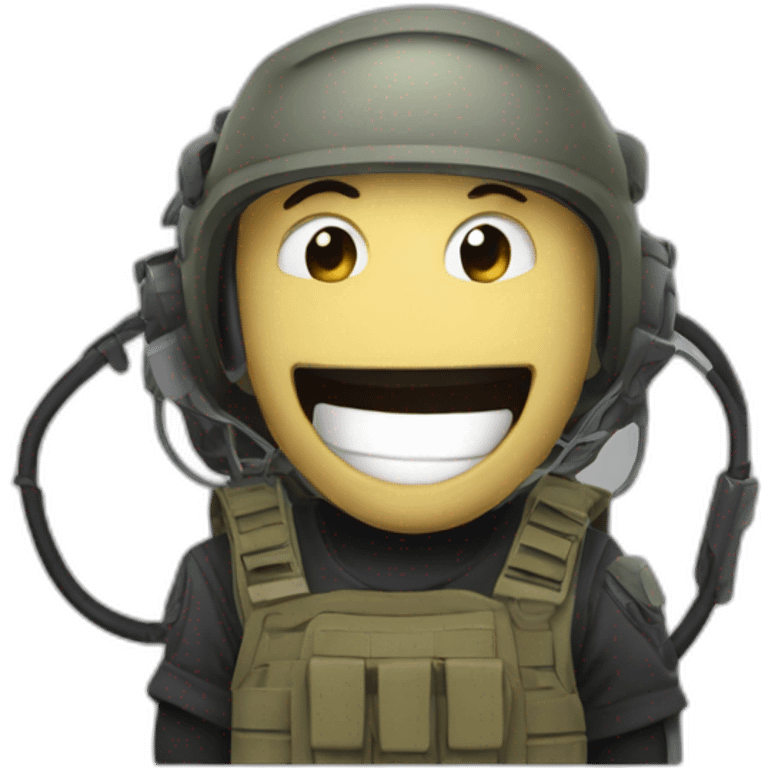 counter terrorist laugh while holding wires emoji