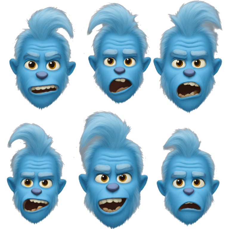 Blue grinch emoji