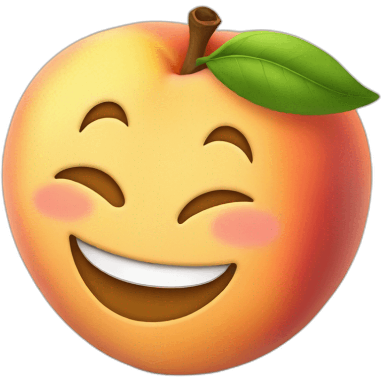 peach, smiling emoji