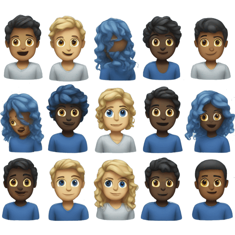 Blue emojis emoji