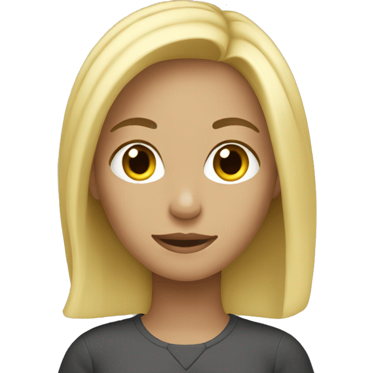 Blonde girl clean emoji