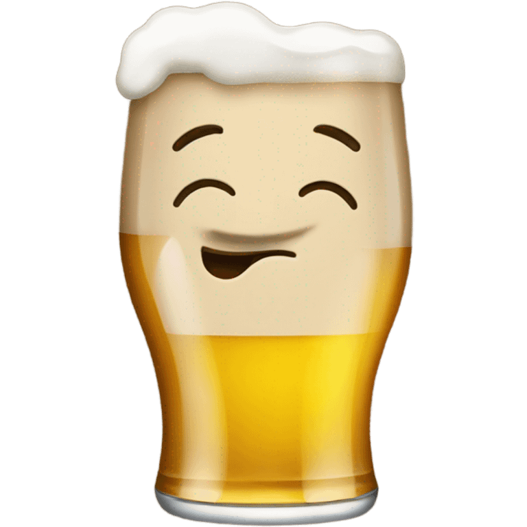 A beer drinking a beer emoji