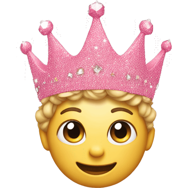 pink crown sparkley emoji