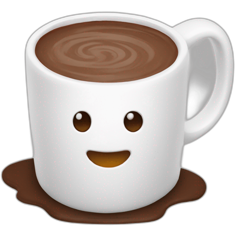 hot chocolate mug white emoji