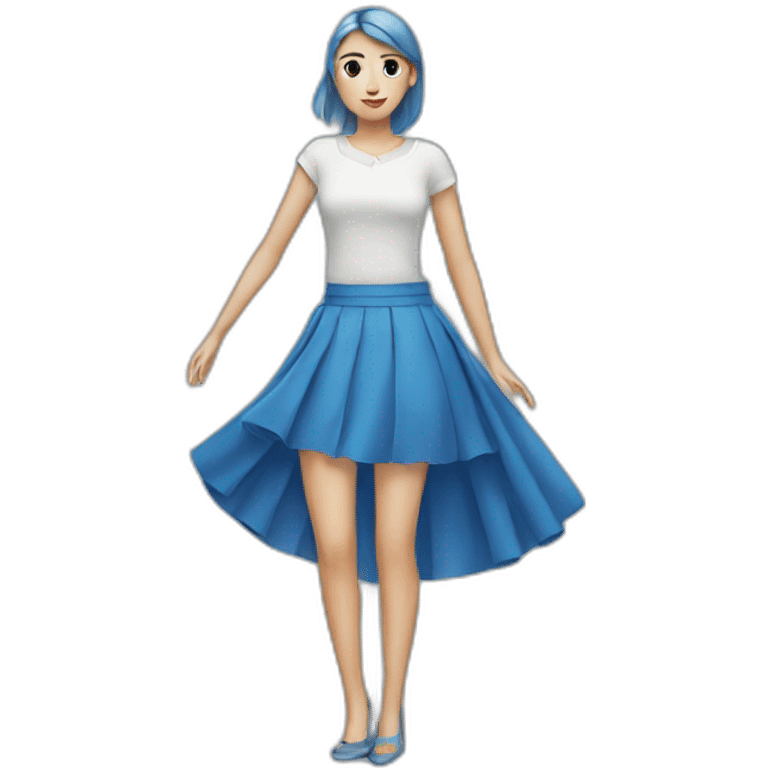 blue skirt emoji