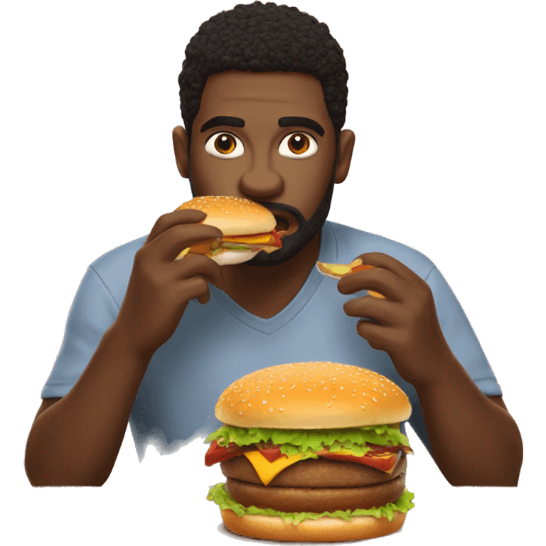 Lizzart eating an hamburguer emoji