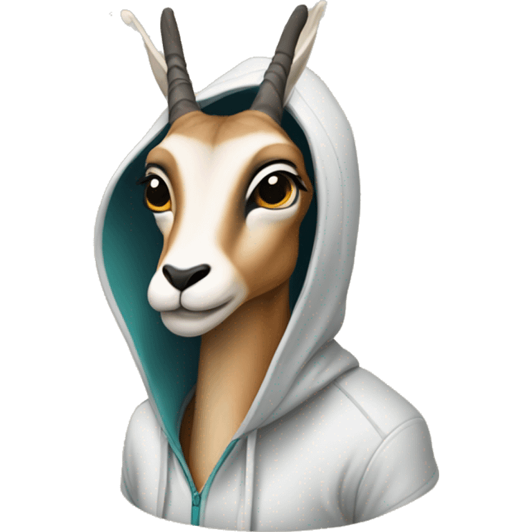 gazelle wearing hoodie emoji