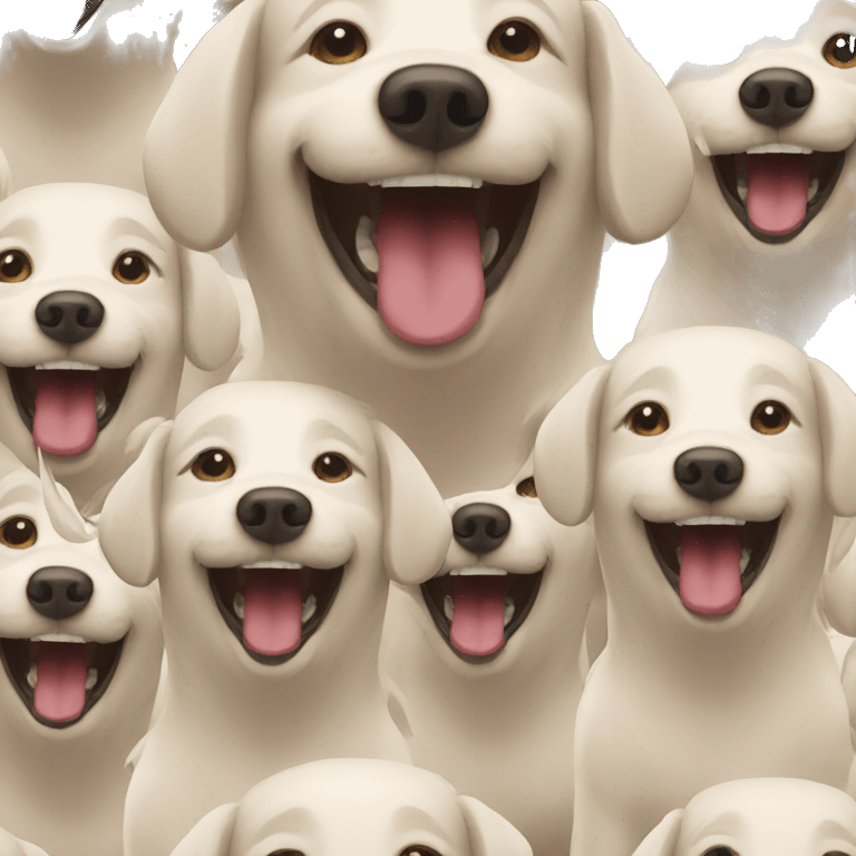 Dog laughing emoji