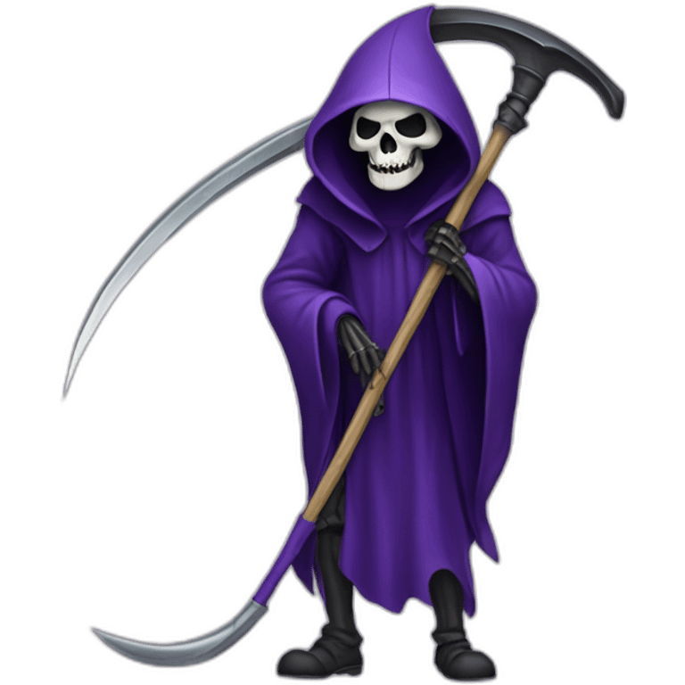 Purple grim reaper with scythe emoji