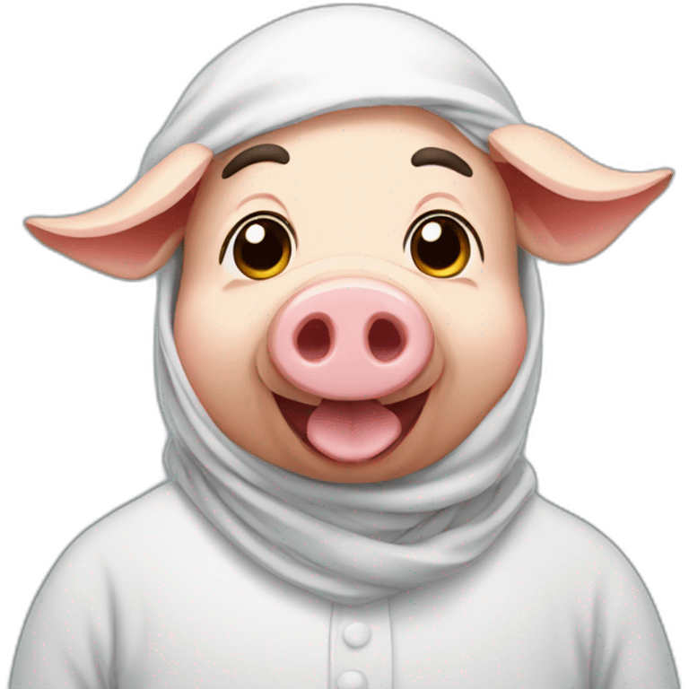 funny pig muslim emoji