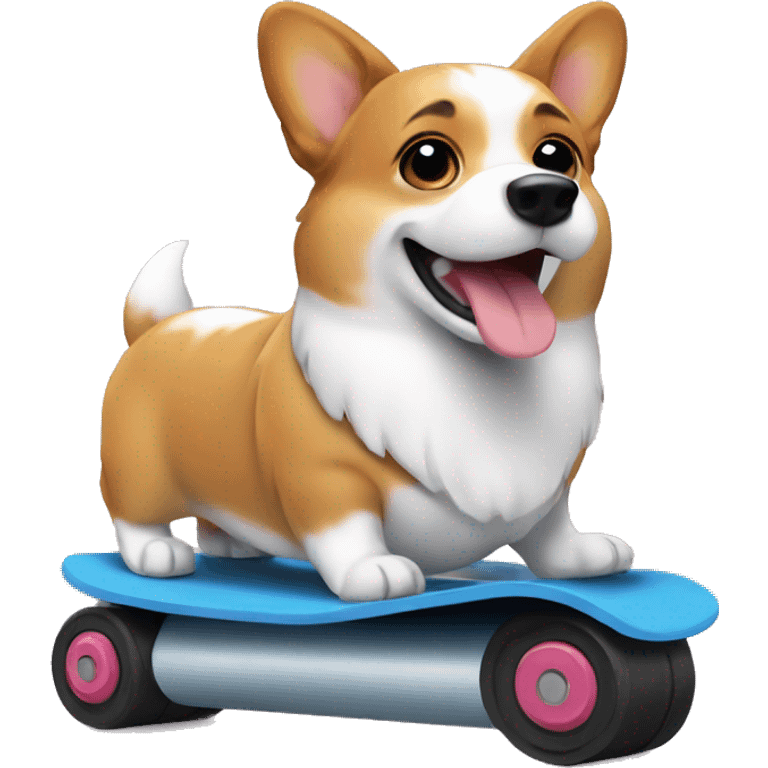 corgi on a roller emoji