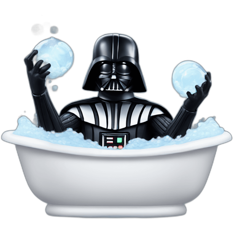 darth vader in a bubble bath emoji