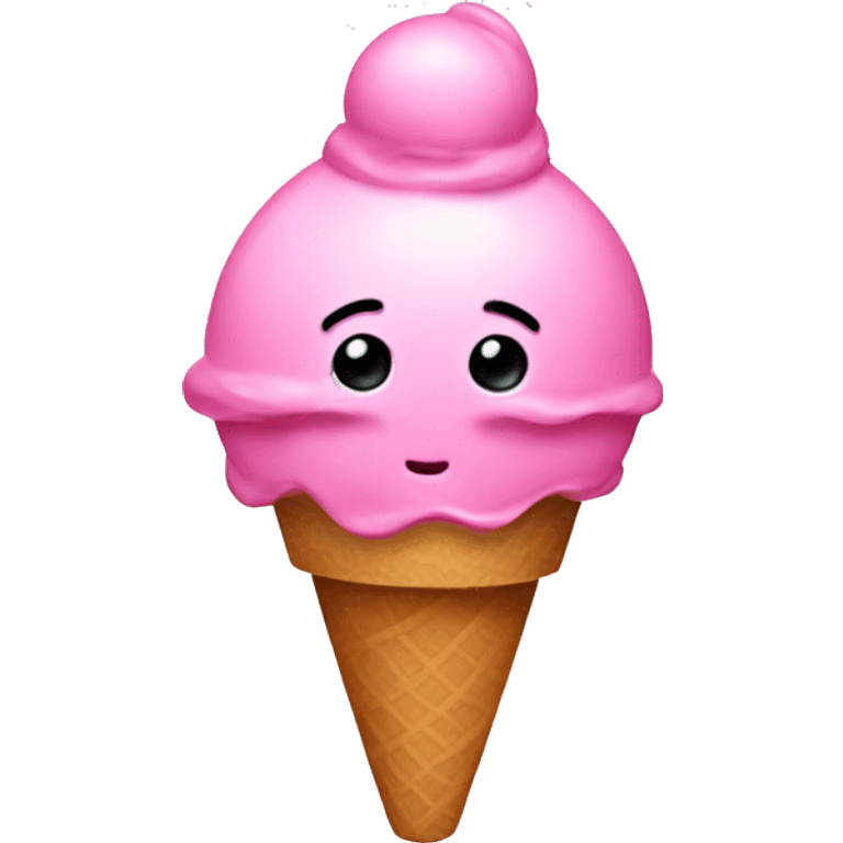 Pink ball icecream emoji