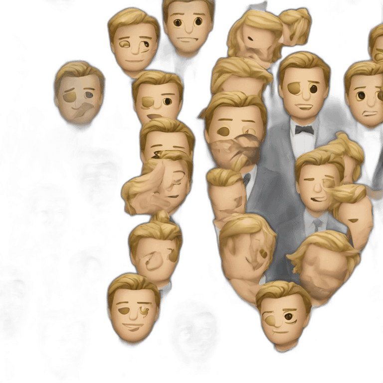 leonardo dicaprio cartoon wearing suit emoji