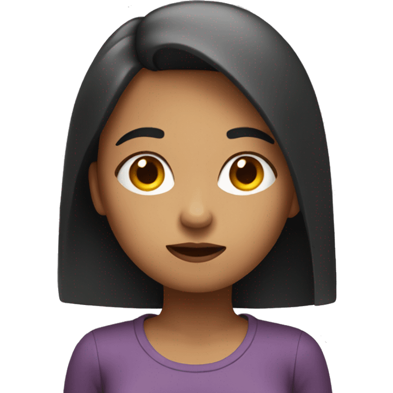 Girl with shrugging shoulders emoji