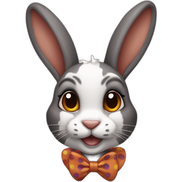 Harlequin rabbit emoji