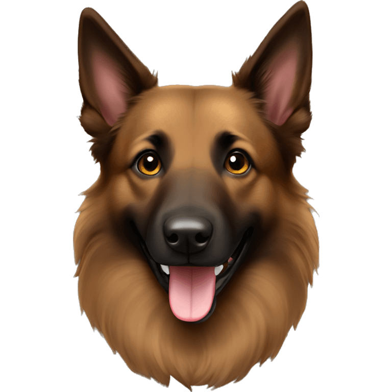 Female happy brown Belgian Shepherd emoji