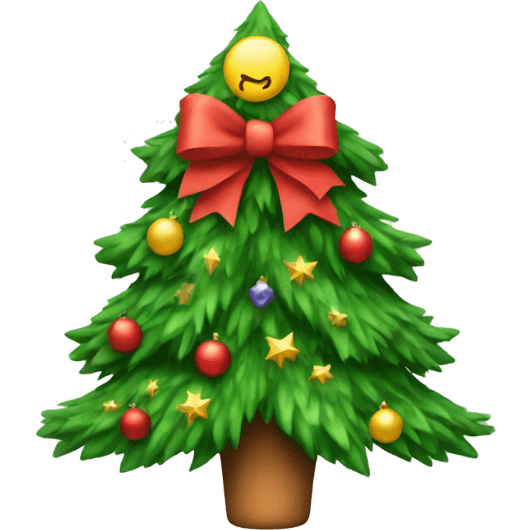 Christmas tree with bows emoji