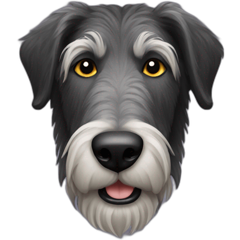 black irish wolfhound face emoji