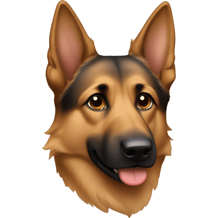 light brown and brown german shepard emoji