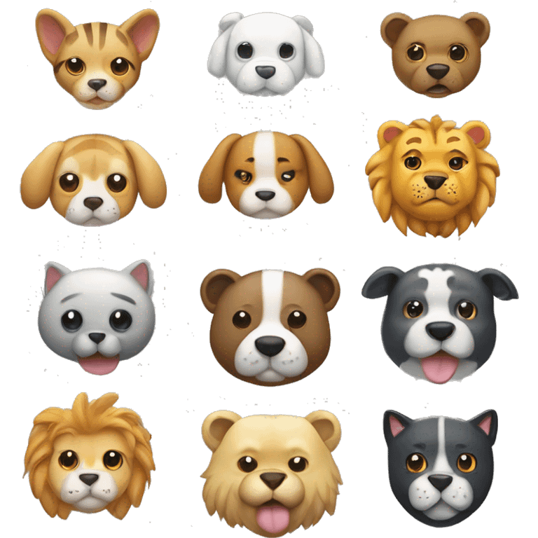 dog squid shark lion tiger cat and bear breed emoji