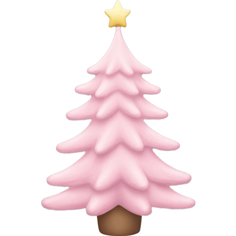 pastel pink christmas tree emoji